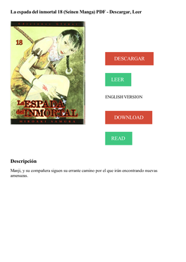 (Seinen Manga) PDF - Descargar, Leer