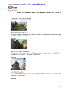 Itinerario Assisi Romana