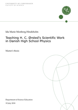 Teaching H. C. Ørsted's Scientific Work in Danish High School Physics