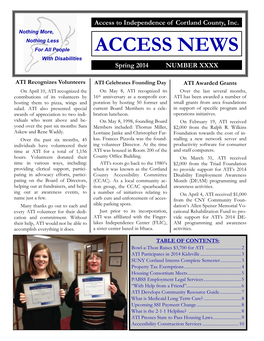 Newsletter 2014 Spring