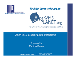 Openvms Cluster Load Balancing
