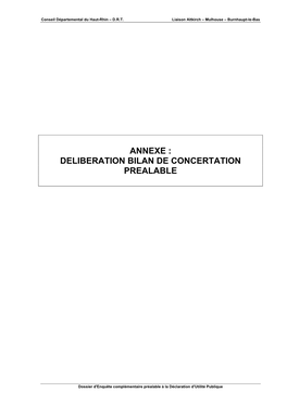 Annexe : Deliberation Bilan De Concertation Prealable