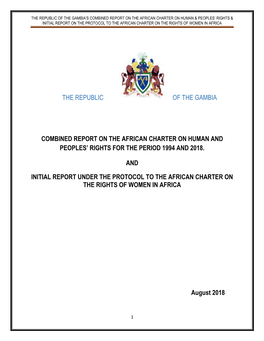 The Republic of the Gambia's Combined Report on The