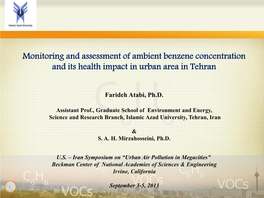 Monitoring and Assessment of Ambient Benzene Concentration and Its Health Impact in Urban Area in Tehran