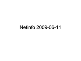 Netinfo 2009-06-11 Netinfo 2009-06-11