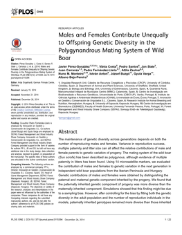 Males and Females Contribute Unequally to Offspring Genetic Diversity in the Polygynandrous Mating System of Wild