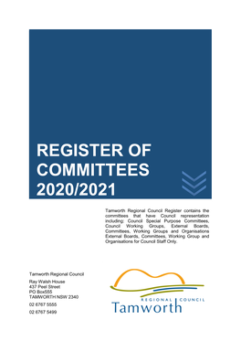 Register of Committees 2020/2021