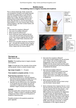 Bubble-Mania the Bubbling Clues to Magma Viscosity and Eruptions