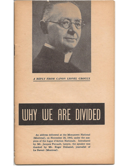 Lionel-Groulx-Why-We-Are-Divided.Pdf