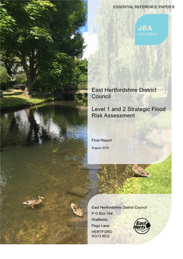 East Hertfordshire District Council Level 1 and 2 Strategic Flood Risk