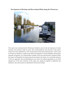 Development of Heritage and Recreational Hubs Along the Waterways