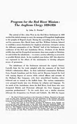 The Anglican Clergy 1820-1826