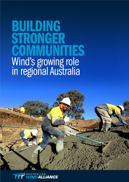 BUILDING STRONGER COMMUNITIES Wind's Growing