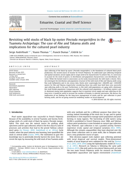 The Case of Ahe and Takaroa Atolls and Implications for the Cultured Pearl Industry