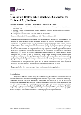 Gas-Liquid Hollow Fiber Membrane Contactors for Different Applications