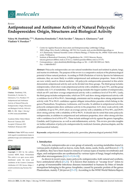 Antiprotozoal and Antitumor Activity of Natural Polycyclic Endoperoxides: Origin, Structures and Biological Activity