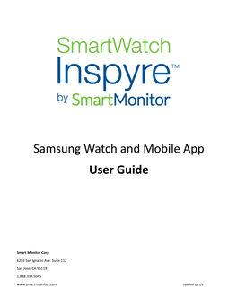 Samsung Watch and Mobile App User Guide