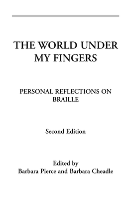 The World Under My Fingers (PDF)