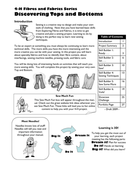 4-H Fibres and Fabrics Series Discovering Tops and Bottoms