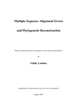 Errors in Multiple Sequence Alignment and Phylogenetic Reconstruction
