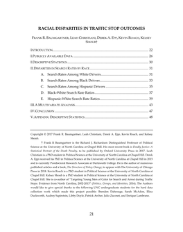 Racial Disparities in Traffic Stop Outcomes