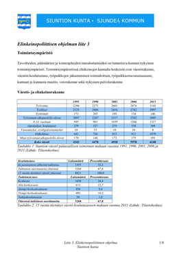 SIUNTION KUNTA • SJUNDEÅ KOMMUN Elinkeinopoliittisen