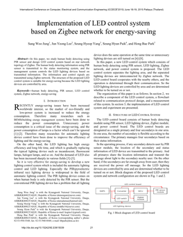 Implementation of LED Control System Based on Zigbee Network for Energy-Saving