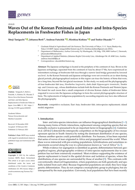 And Intra-Species Replacements in Freshwater Fishes in Japan
