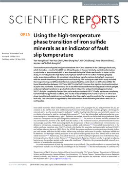 Using the High-Temperature Phase Transition of Iron Sulfide Minerals As
