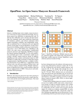 Openpiton: an Open Source Manycore Research Framework