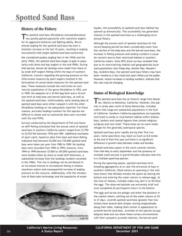 The Spotted Sand Bass (Paralabrax Maculatofasciatus) Within the Southern California Bight