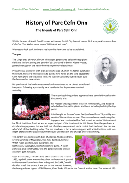 History of Parc Cefn Onn