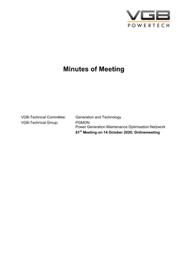 Minutes of Meeting