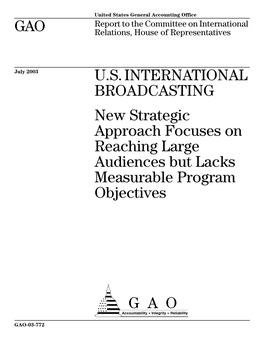 GAO-03-772 US International Broadcasting