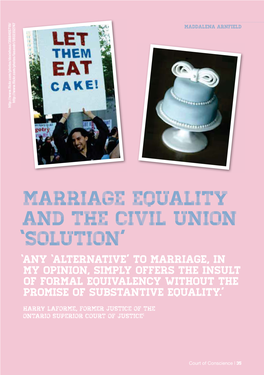 Marriage Equality and the Civil Union