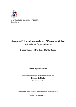 Marcas E Editoriais De Moda Em Diferentes Nichos De Revistas Especializadas