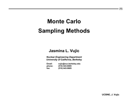 Monte Carlo Sampling Methods