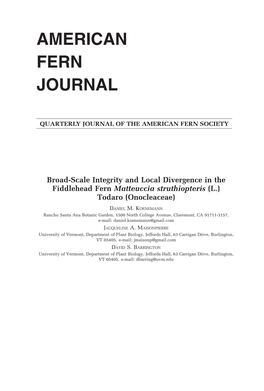 American Fern Journal