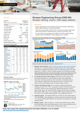 (2386 HK) Sinopec Refining, Chems, LNG Capex Tailwind