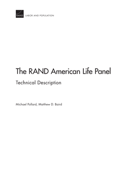 The RAND American Life Panel