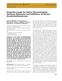 Druglike Leads for Steric Discrimination Between Substrate