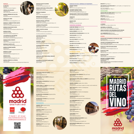 Enoturismo – Plano Ruta Del Vino De Madrid