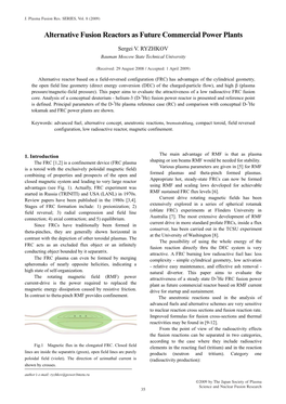 Alternative Fusion Reactors As Future Commercial Power Plants