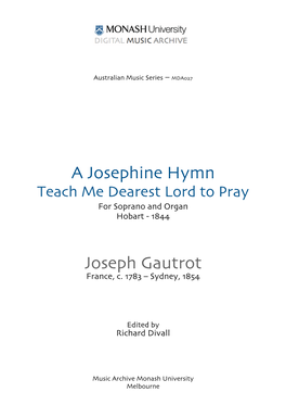MDA027 Gautrot Josephine Hymn