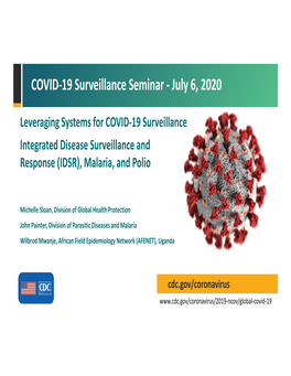 COVID-19 Surveillance Seminar - July 6, 2020