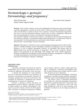 Dermatology and Pregnancy* Dermatologia E Gestação*