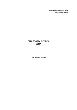 Open Society Institute Sofia