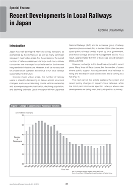 Recent Developments in Local Railways in Japan Kiyohito Utsunomiya