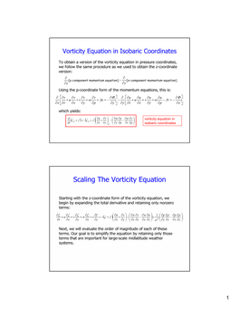 Scaling the Vorticity Equation