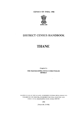 District Census Handbook, Thane
